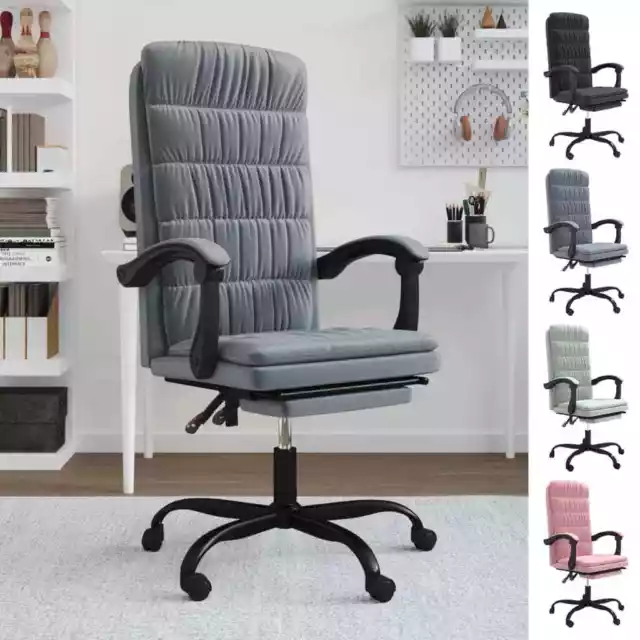 Silla de Oficina Reclinable Sillón Asiento de Escritorio Terciopelo vidaXL