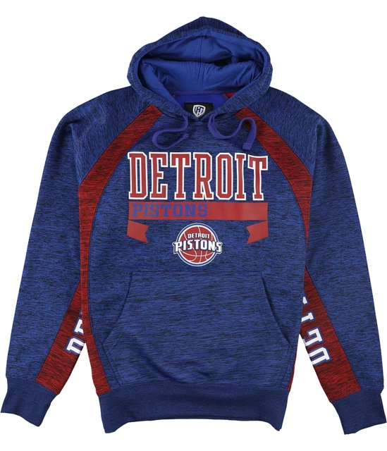 Hands High Uomo Detroit Pistons Felpa con Cappuccio Felpa, Blu, Grande