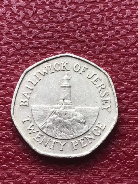 1998 Bailiwick Of Jersey  20p Twenty Pence Rare Coin