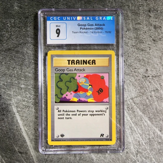 CGC 9 Goop Gas Attack 1st Edition Team Rocket 2000 Pokemon Card #78 2166