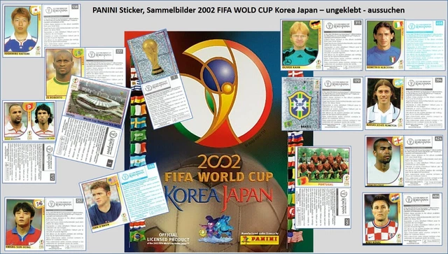 10 PANINI Sticker Sammelbilder WM 2002 WORD CUP Korea - ungeklebt zum aussuchen.