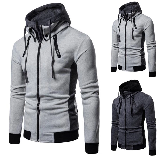 Giacca da Uomo Vestiti Maglione Felpa Activewear Cardigan Inverno con Zip