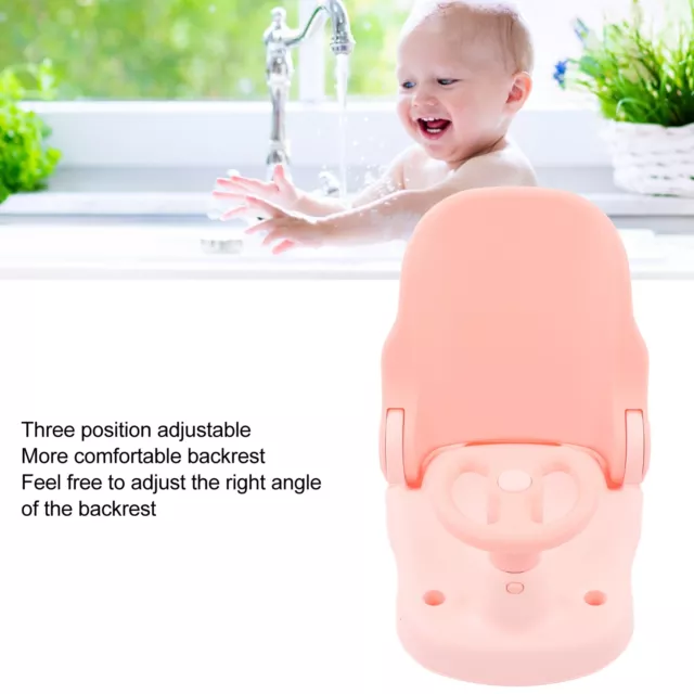Baby Bath Slip Resistant Baby Bathtub Shower Chair For Infant Toddler Pink♫