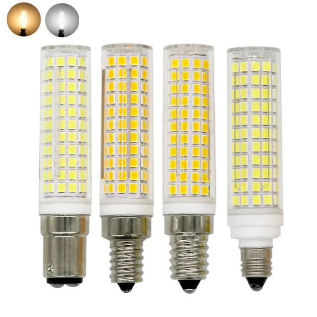 Dimmable BA15D E11 E12 E14 LED Corn Bulb Mini 136 LED Ceramics Light 15W Lamp US 3