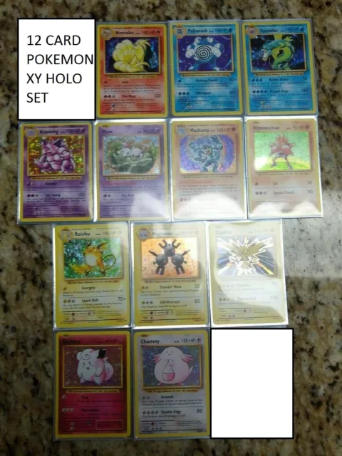 Complete Pokemon XY EVOLUTIONS 12 Card Set - Holo Foil Rare - Raichu Gyarados