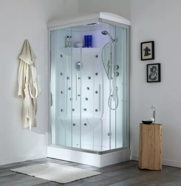 Cabina box doccia idromassaggio 70x90 con bagno turco | Iride