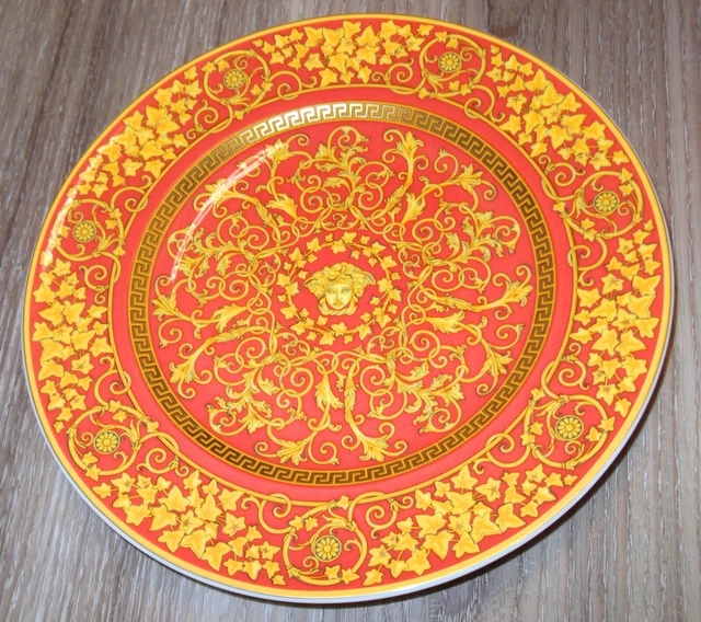 Rosenthal Versace "Floralia Medusa Red" Teller