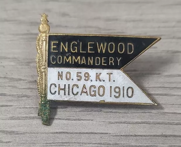 ANTIQUE MASONIC KNIGHTS Templar Englewood Chicago 1910 Commandry No. 59 ...