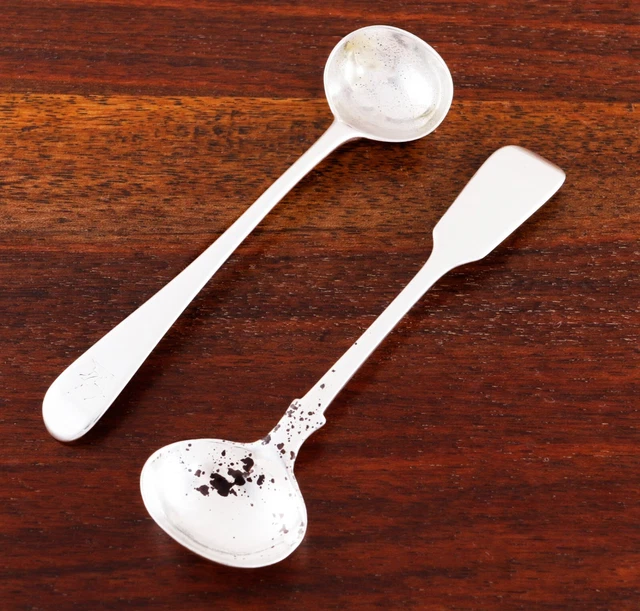 Lot Of Sterling Silver Master Salt Spoons English Victorian Georgian