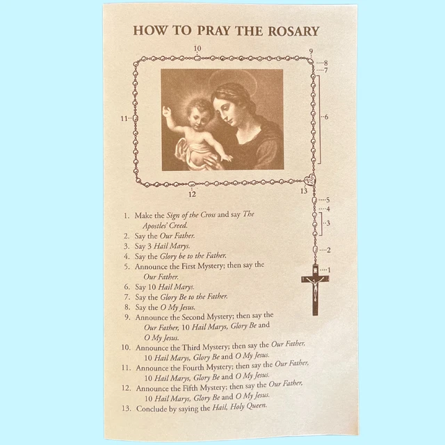 HOW TO PRAY the Rosary Prayer Card £1.84 - PicClick UK