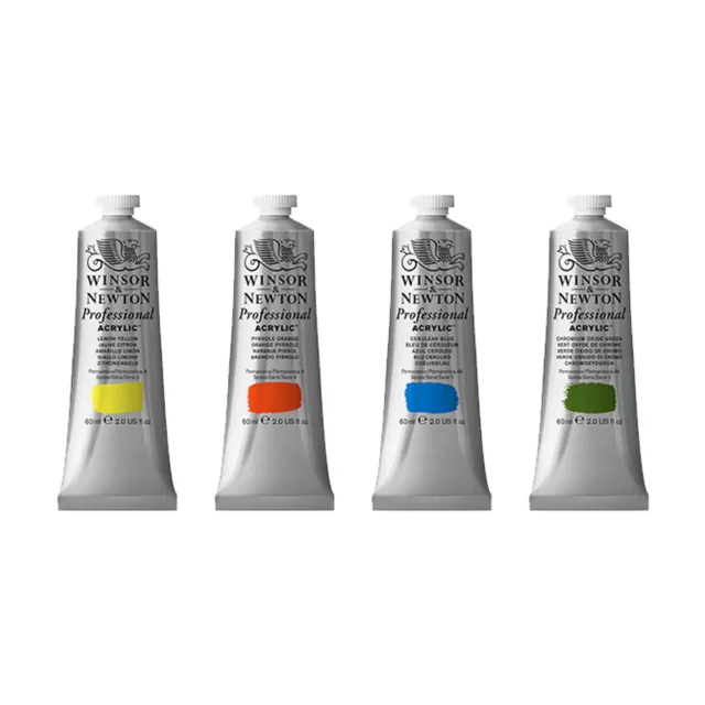 Winsor & Newton Professional Artists Acrylic Paint 60ml - 80 Colours Available