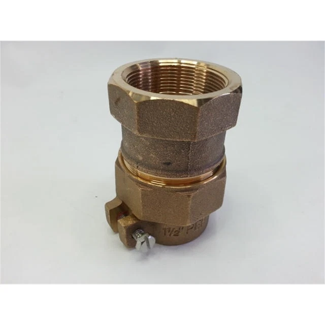HM/JJ 1-1/2" PEP, 2" CTS Brass Compression Coupling, No Box