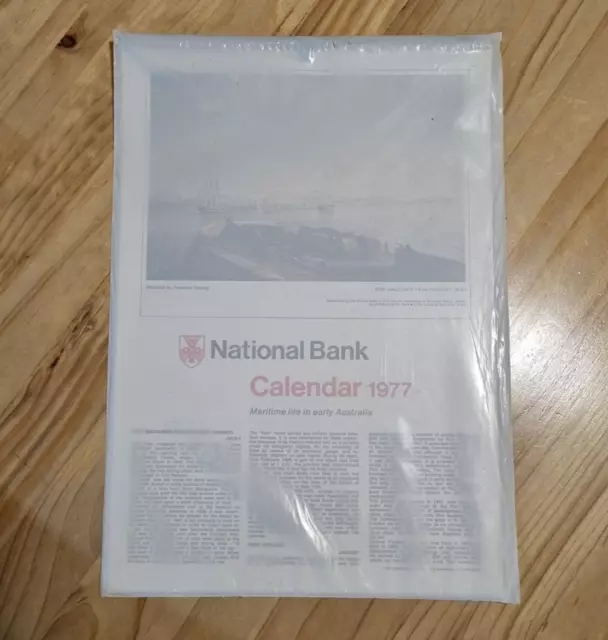 National Australia Bank 1977 Calendar UNOPENED Vintage Collectable