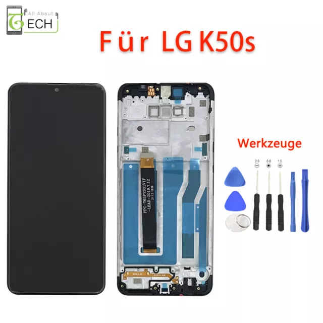 Für LG K50S X540 LM-X540 Dual Sim LCD Display mit Rahmen Touch Screen Bildschirm