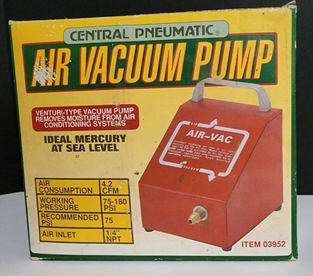 Air Vacuum Pump Central Pneumatic Venturi-Type 03952