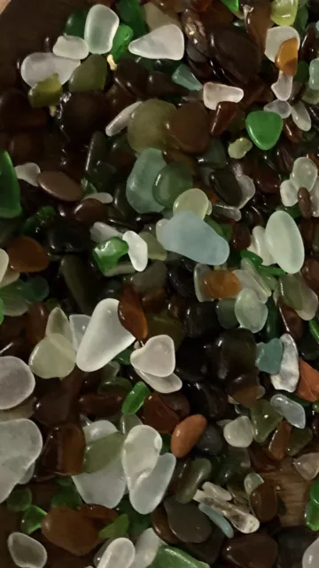Lot Mixed Sea Glass 200gram Cornish Cornwall Natural Beach Crafts Jewellery 🐬🐬