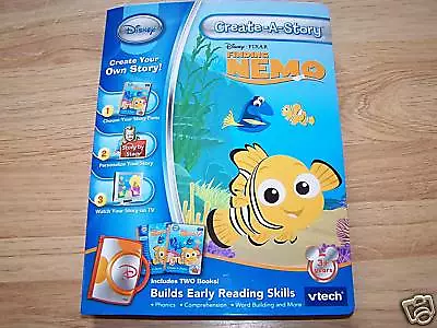 Disney Vtech Create-A-Story Cars Kids Builds Early Reading Skills Book New