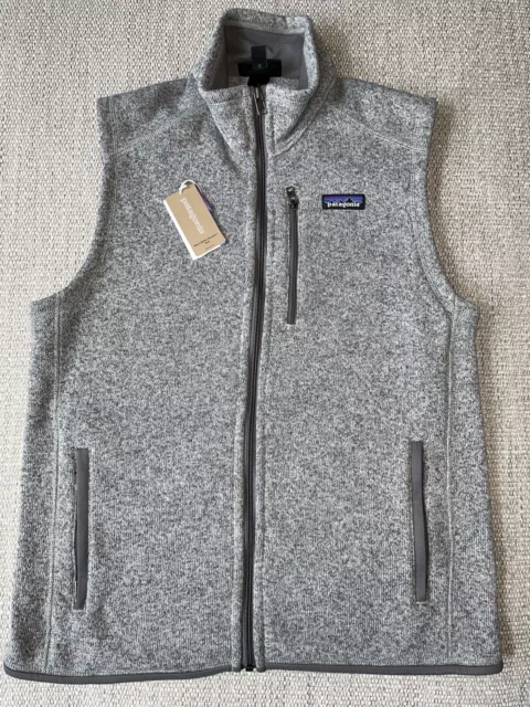 Men's Patagonia Stonewash Heather Gray Better Sweater Fleece Vest Jacket Medium