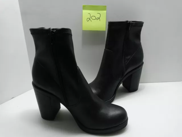 Zigi Soho Womens Black Welles Chunky Platform Boots Booties US 8.5