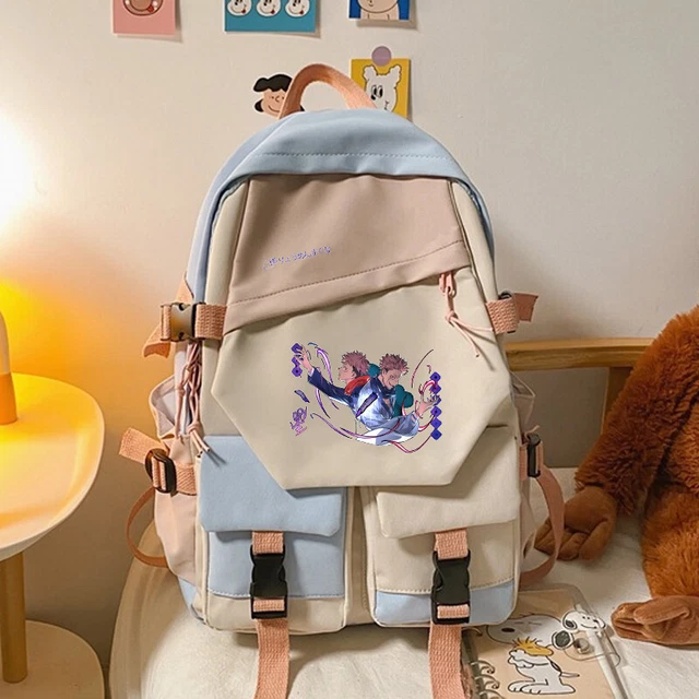 ANIME SHOULDERS BAG Jujutsu Kaisen Student Backpack Bag Otaku Harajuku