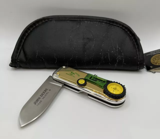 JOHN DEERE 1948 Model B TRACTOR KNIFE in Zipper Pouch Franklin Mint Collection