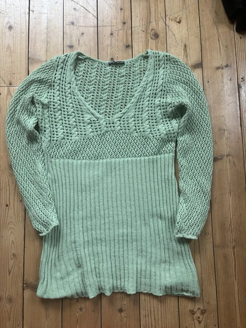 zara green knit dress Green Ribbed Midi Dress main image 1