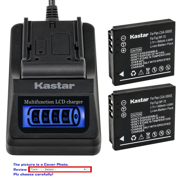 Kastar Battery LCD Quick Charger for Ricoh DB-60 DB-65 Ricoh GR G600 G700 G700SE