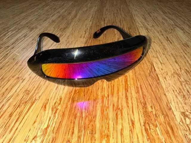 Space Robot Party Club Rave Costume Cyclops Futuristic Shield Sun Sunglasses