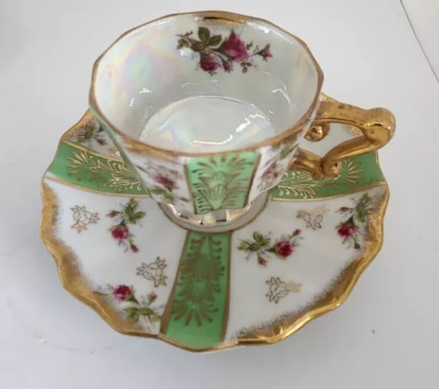 Vintage Japanese or Jacob Petit  Porcelain Tea Cup and Saucer