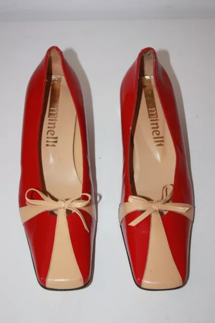 Escarpins Minelli Vintage Tout Cuir Bleu Nuit - Taille 36, Occasion Très Bon état