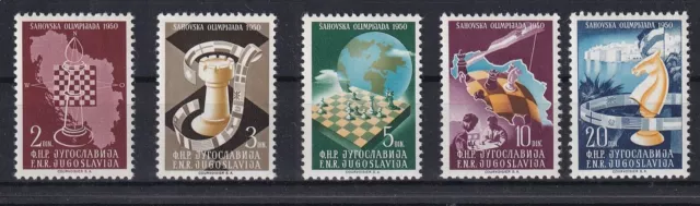 Yougoslavie Jeux olympiques d'échecs de 1950 MNH