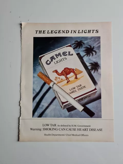 Camel Light Ciggarretes  1990 Tabbacco ADVERT POSTER ART 9X11.8"