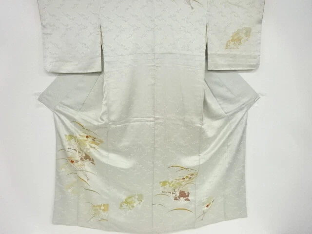 37440# Japanese Kimono / Antique Kimono / Embroidery / Ume Blossoms