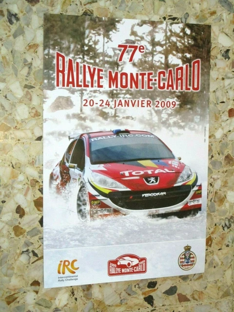 Affiche ancienne originale Antar-Gel L'huile du rallye de Monte-Carlo