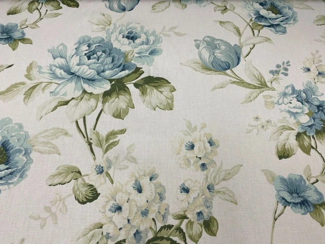 Harriet Cottage roseblau grün Baumwolle 140 cm breit Vorhang/Bastelstoff 4