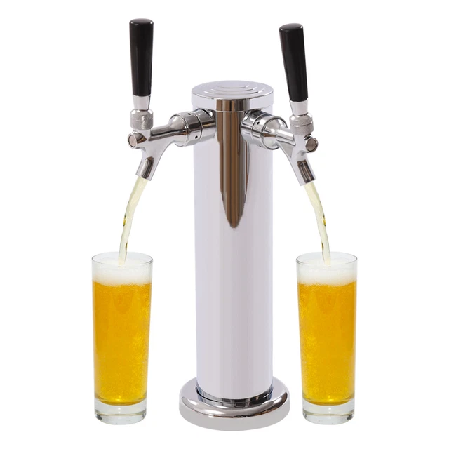 Drinks Beverages Dispenser Beer Tower Wine Tower Beer Faucet w/ Gauge Regulator