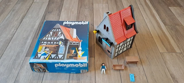 PLAYMOBIL VINTAGE MÉDIÉVAL maison panneau boulangerie set 3441 de 1977