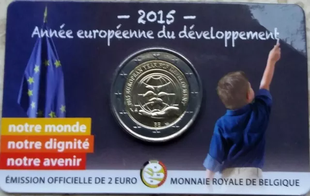 Belgio 2015 - 2 Euro Anno Europeo Per Lo Sviluppo - Coincard 2