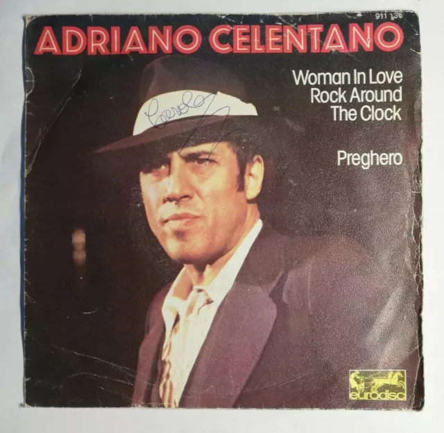 N709 Vinyle 45 tours Adriano Celentano Woman in love rock around the clock