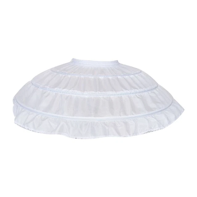 Abito da sposa bambino 3 cerchi in acciaio sottoveste bianco sottogonna elast
