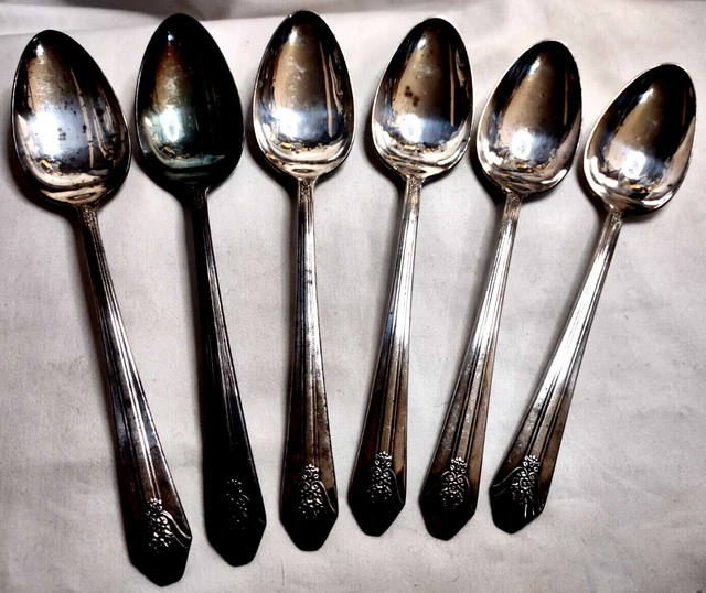 6 IMPERIAL 1939 Silver Plate Silverplate VTG Tablespoons Wm Rogers Sectional 40.10 PicClick AU