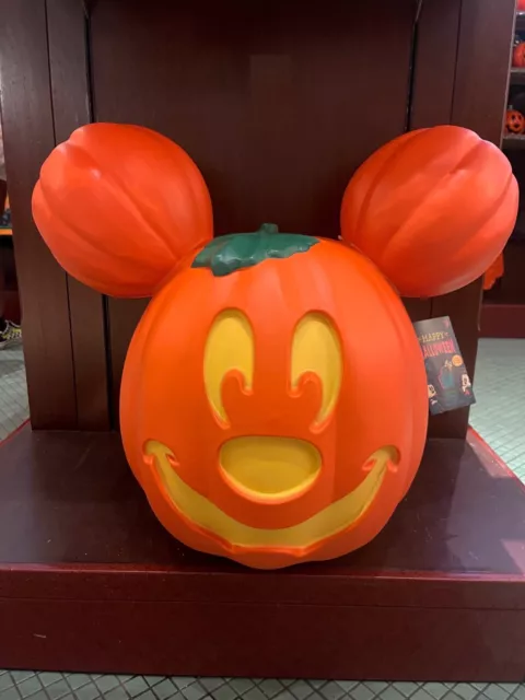 2023 Disney Parks Giant Mickey Mouse Light Up Pumpkin Jack-O-Lantern Blow Mold