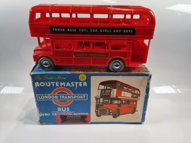 Routemaster The Tudor Rose London Transport Bus Gyro Friction Motor Boxed