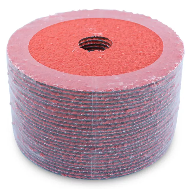 25 Pack - 4.5" Ceramic Resin Fiber Disc 24 Grit 4-1/2" Grinding & Sanding Discs