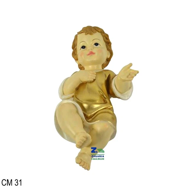 Bambin Gesu' Statua In Resina Nativita' Cm 31 Bimbo Bambinello Presepe Gesu'