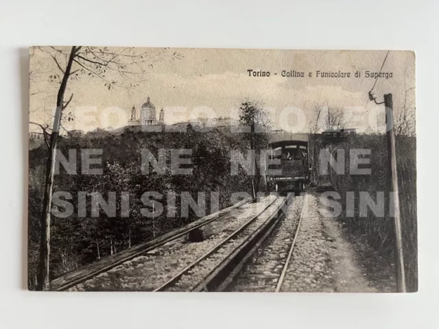 CARTOLINA TORINO Collina e Funicolare di Superga - ANNO 1914 - VG