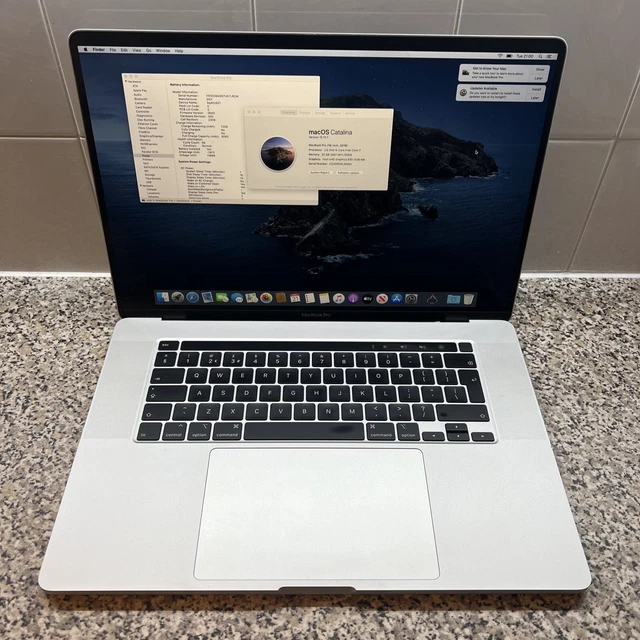 MacBook Pro 2019 16", i7 2,60 GHz, 32 GB RAM, 512 GB SSD, argento, Touch Bar
