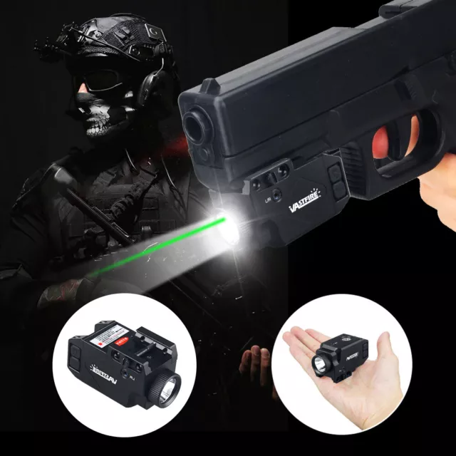 Baldr LED Mini 600 Lumen Green Laser Rail Mounted Pistol Handgun   Light