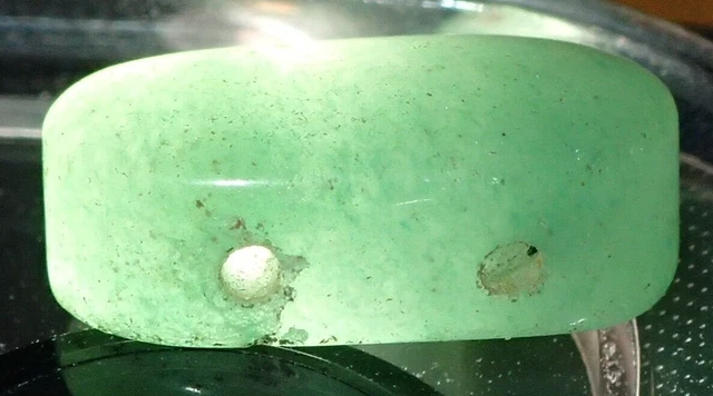 15.5mm Ancient Egyptian Amarna Jade Stone bead, 3300+ Years Old #5068