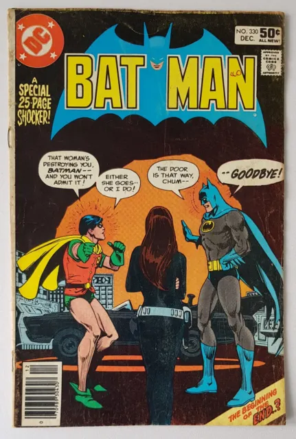 batman #330, DC comics 1980, Talia al Ghul app, bronze age